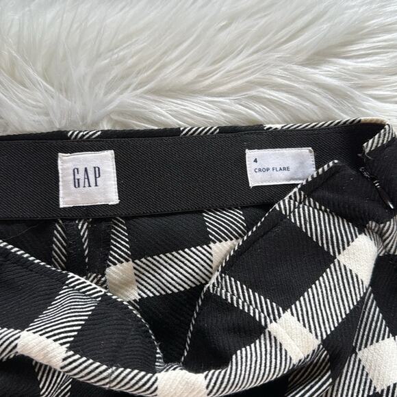 GAP Black and White Plaid High Rise Kick Pant - Picture 4 of 7